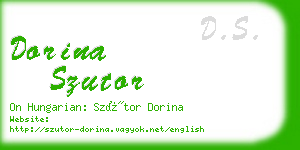 dorina szutor business card